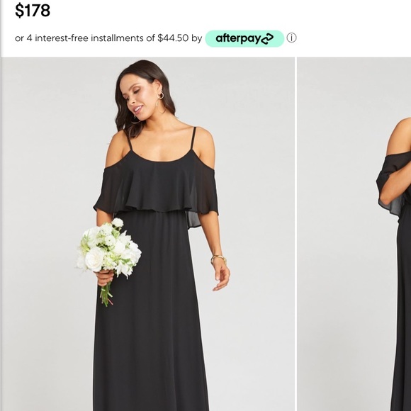Show Me Your MuMu Dresses & Skirts - Caitlin ruffle maxi dress black show me your mumu bridesmaid dress